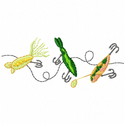 Fishing Embroidery Design 3